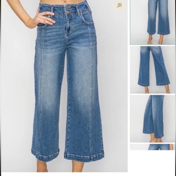 New Social Threads Risen Brand Eve Cropped Jeans - Picture 1 of 4
